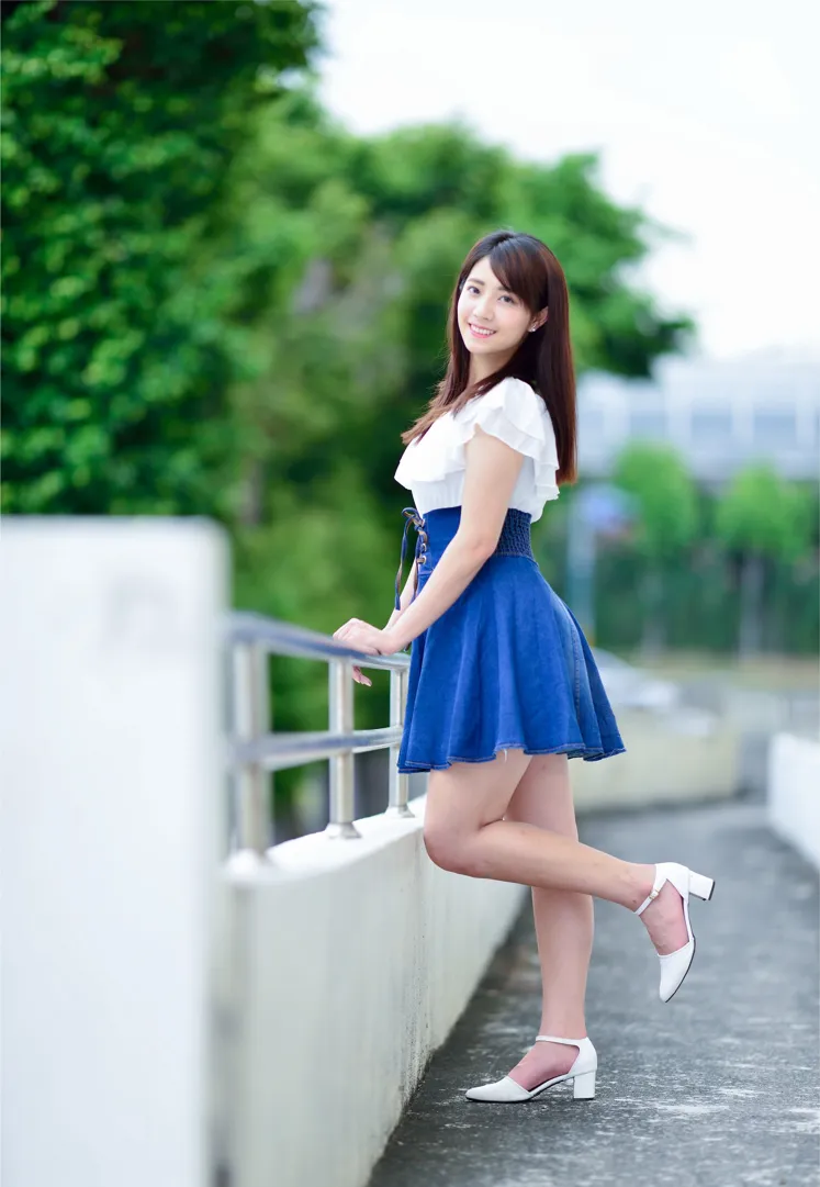 [Mzsock] NO.168 Shanshan denim short skirt with high legs and beautiful legs street photography#[35P]-32