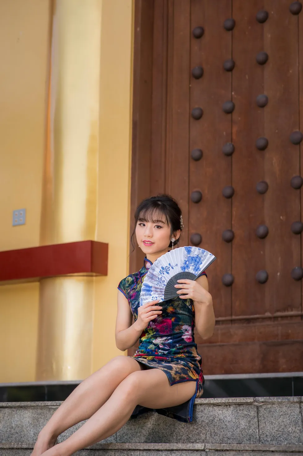 [Mzsock] NO.194 Yu Chen short cheongsam high heels beautiful legs street photography#[105P]-16